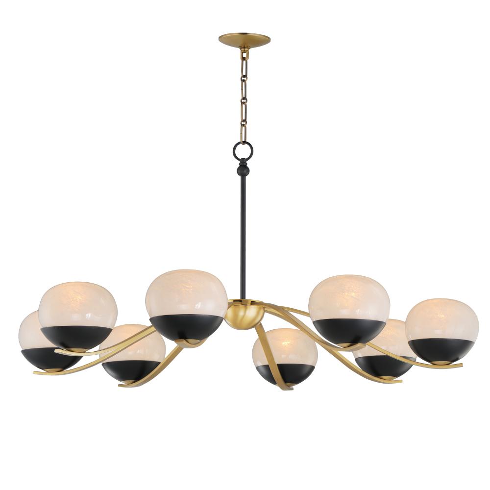 Maxim Lighting 24648MRBKNAB Lucerne 42.75 Inch Chandelier – Black / Natural Aged Brass