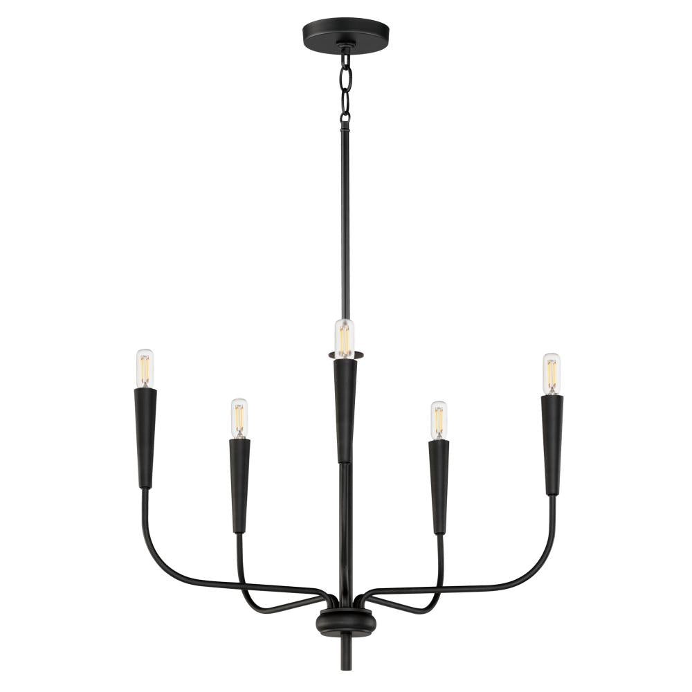 Maxim Lighting 24815BK Vela 24 Inch Semi Flush Mount Light – Black