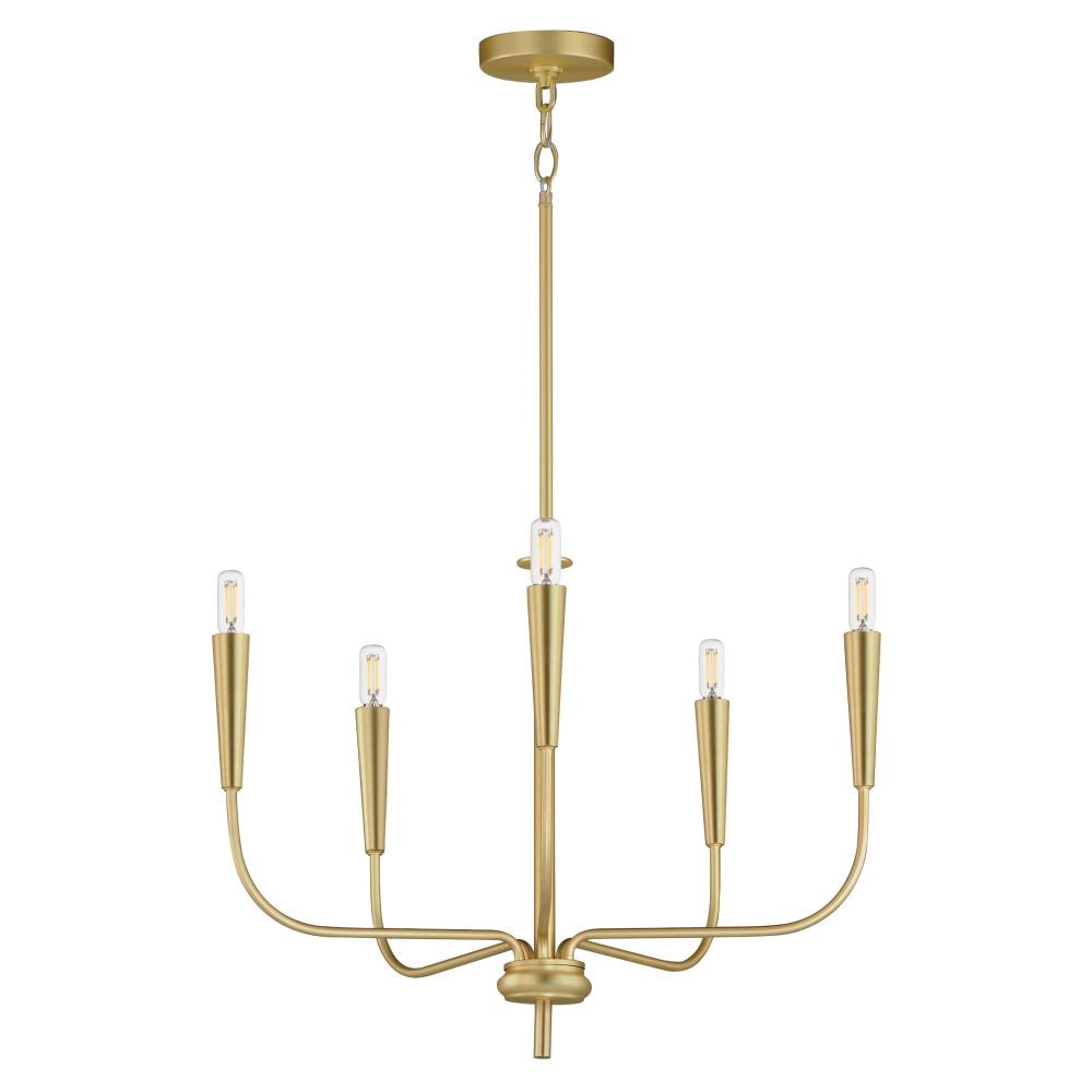 Maxim Lighting 24815SBR Vela 24 Inch Semi Flush Mount Light – Satin Brass