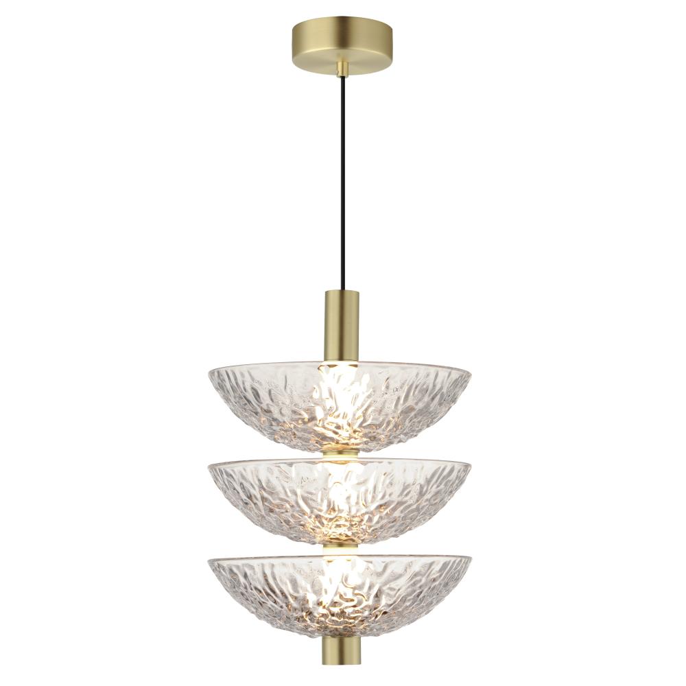 Maxim Lighting 24983TCSBR Metropolis 12 Inch Semi Flush Mount Light – Satin Brass