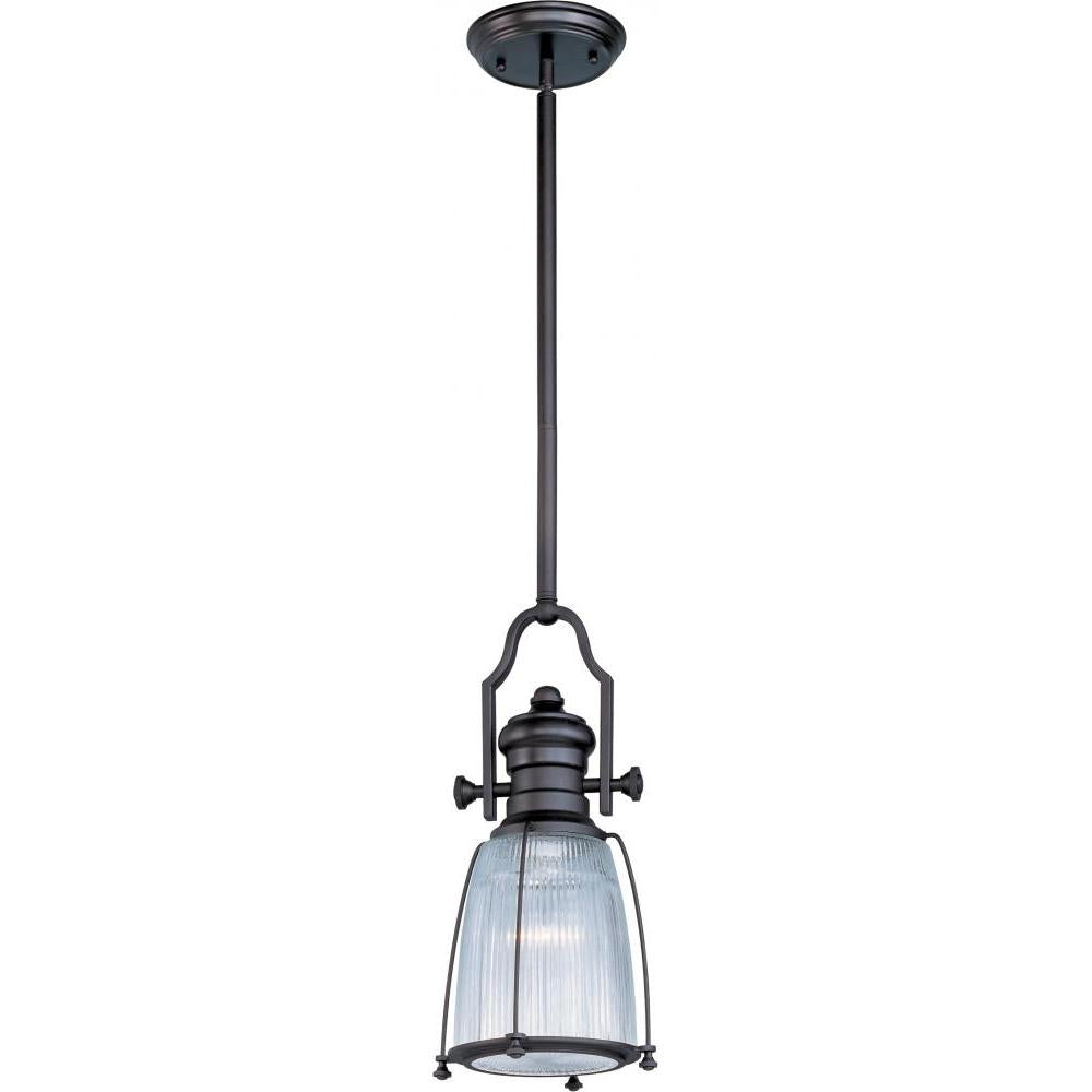 Maxim Lighting 25002CLBZ Hi-Bay 9 Inch Semi Flush Mount Light – Bronze