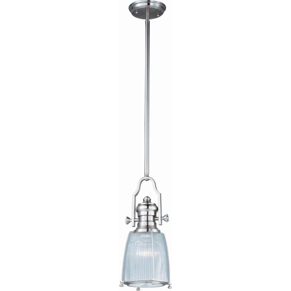 Maxim Lighting 25002CLSN Hi-Bay 9 Inch Semi Flush Mount Light – Satin Nickel