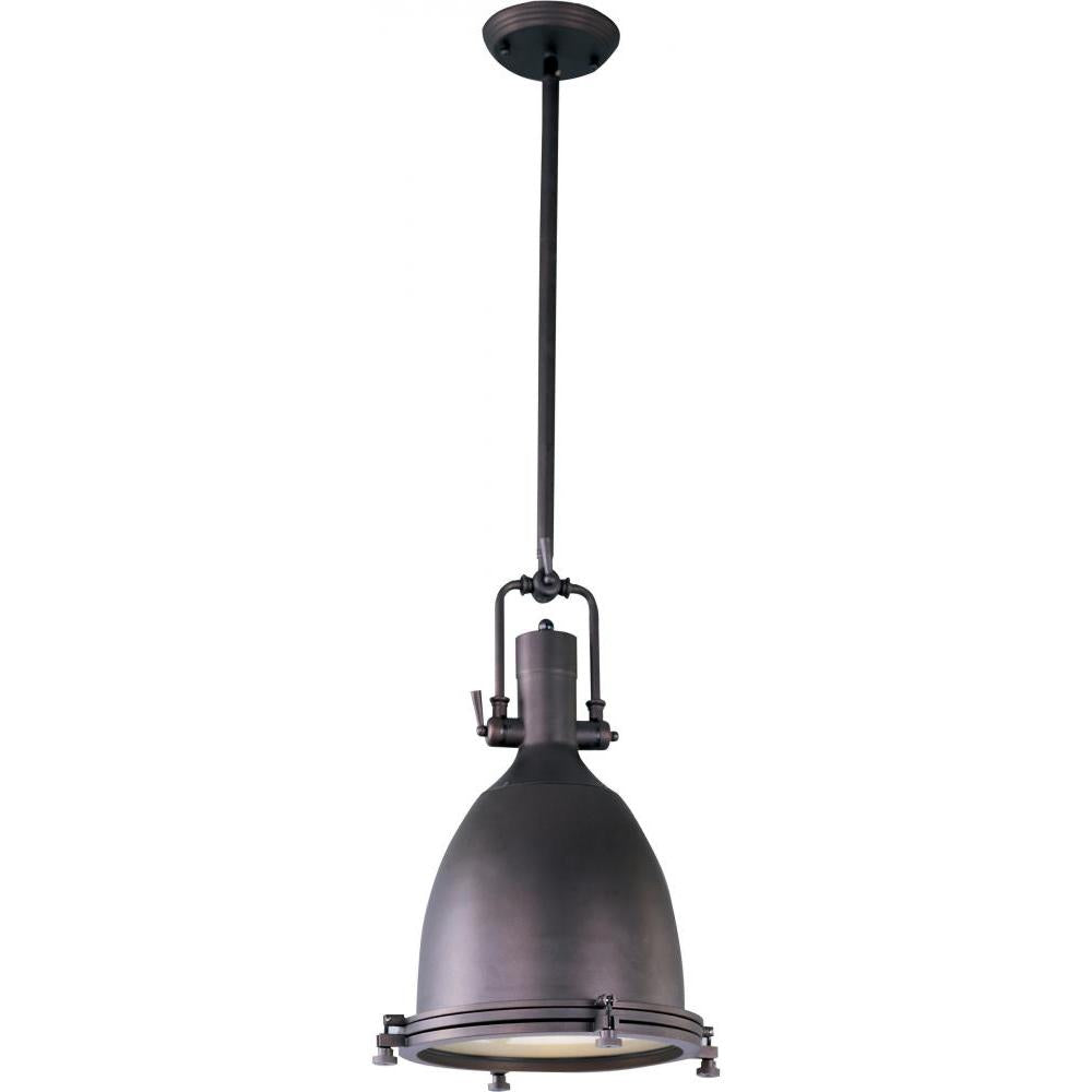 Maxim Lighting 25104FTBZ Hi-Bay 14.25 Inch Semi Flush Mount Light – Bronze