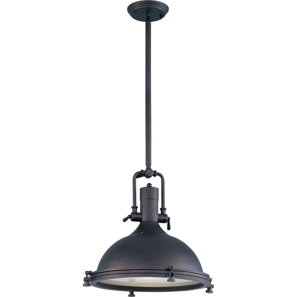 Maxim Lighting 25109FTBZ Hi-Bay 17.75 Inch Semi Flush Mount Light – Bronze