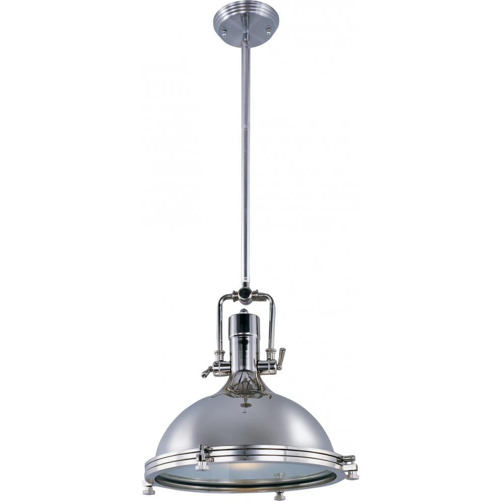 Maxim Lighting 25109FTPN Hi-Bay 17.75 Inch Semi Flush Mount Light – Polished Nickel