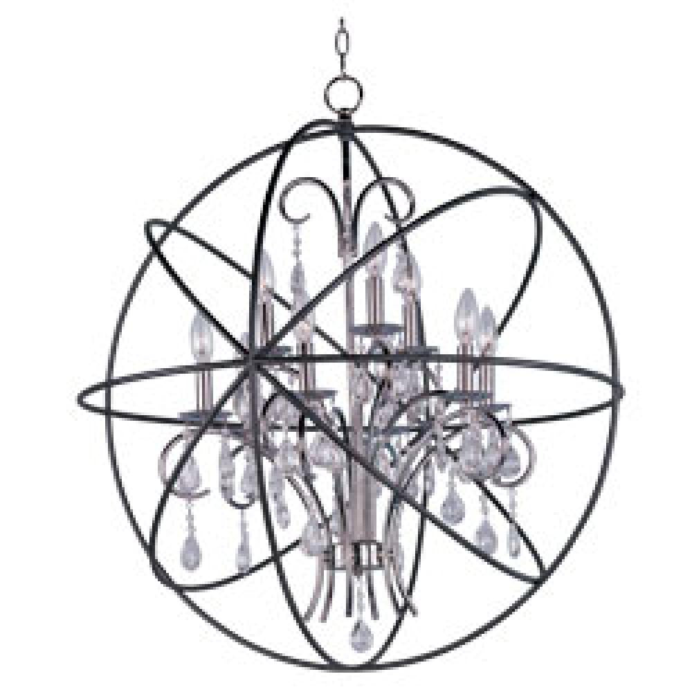 Maxim Lighting 25145ARPN Orbit 30 Inch Semi Flush Mount Light – Anthracite / Polished Nickel