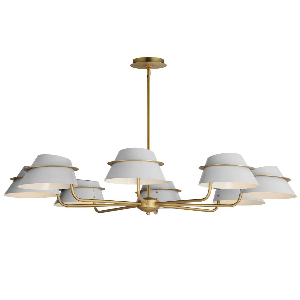Maxim Lighting 25228LFGNAB Lucas 47.75 Inch Chandelier – Natural Aged Brass