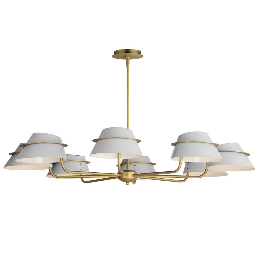 Maxim Lighting 25228LFGNAB Lucas 47.75 Inch Chandelier – Natural Aged Brass