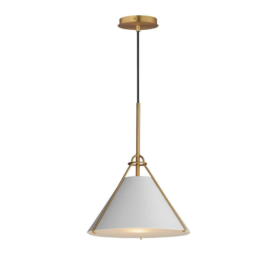 Maxim Lighting 25229LFGNAB Lucas 13.25 Inch Semi Flush Mount Light – Light French Gray / Natural Aged Brass