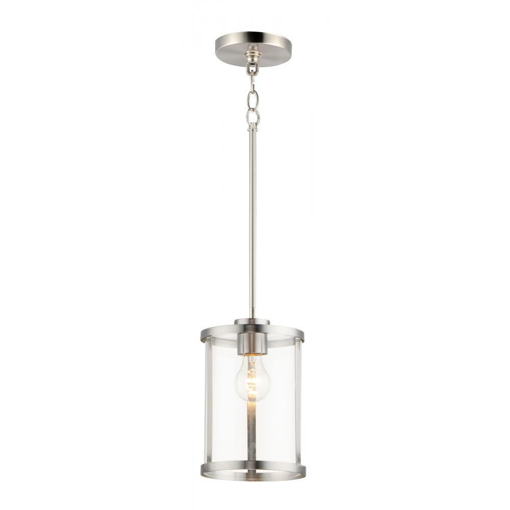 Maxim Lighting 25252CLSN Sentinel 6.75 Inch Semi Flush Mount Light – Satin Nickel