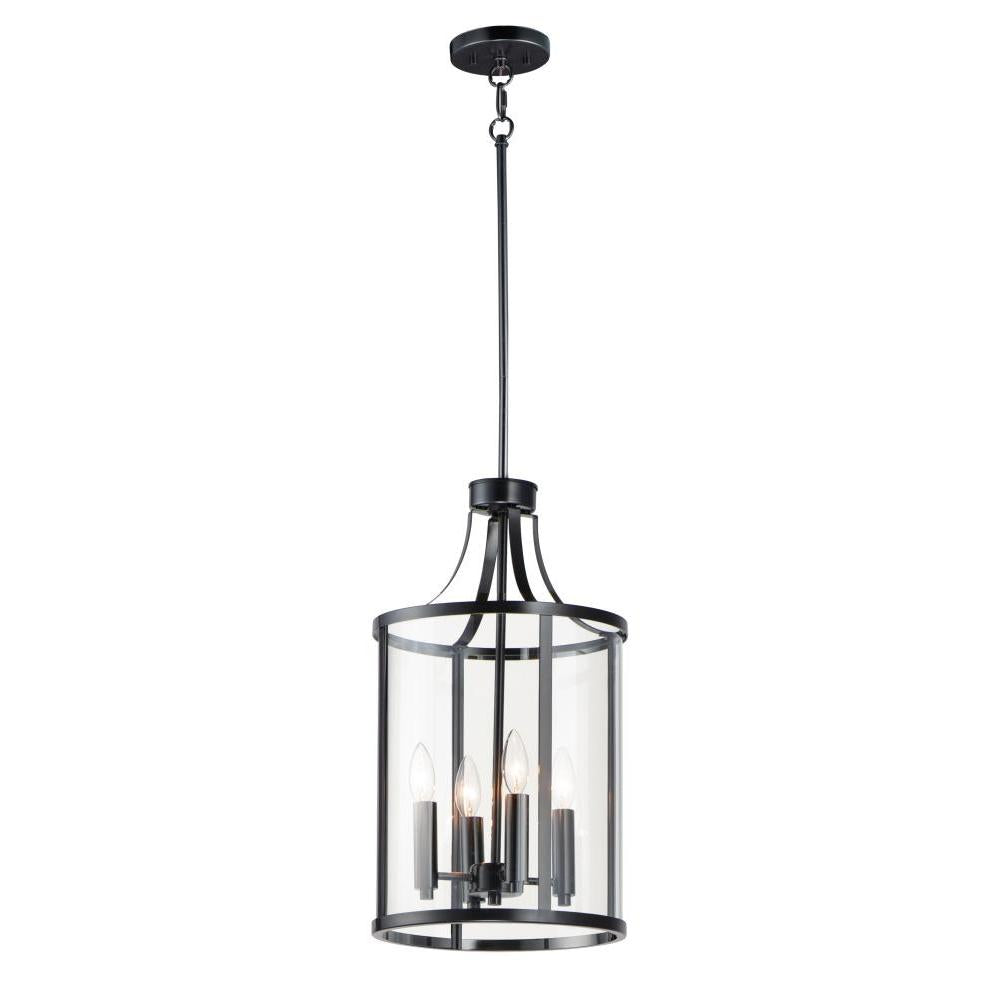 Maxim Lighting 25253CLBK Sentinel 12 Inch Semi Flush Mount Light – Black
