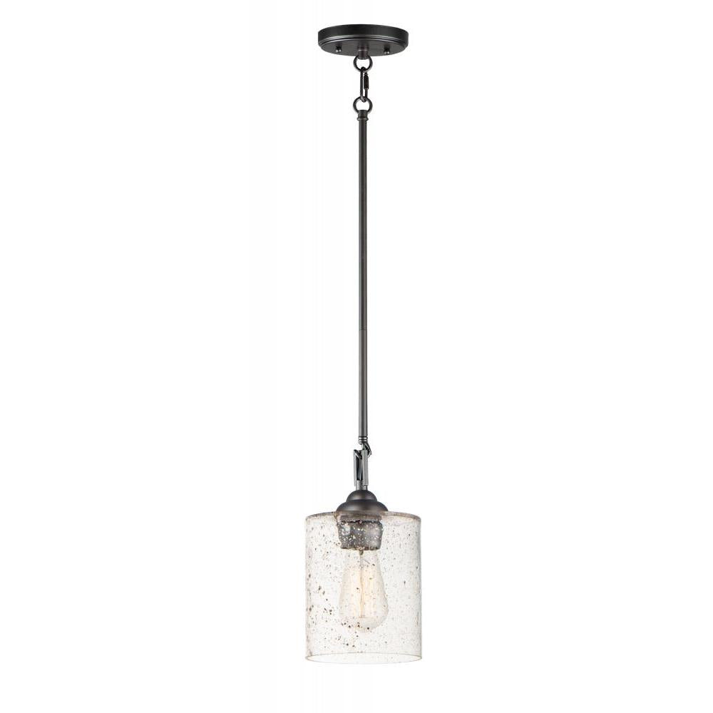 Maxim Lighting 25279SSBZ Stonehenge 5.5 Inch Semi Flush Mount Light – Bronze