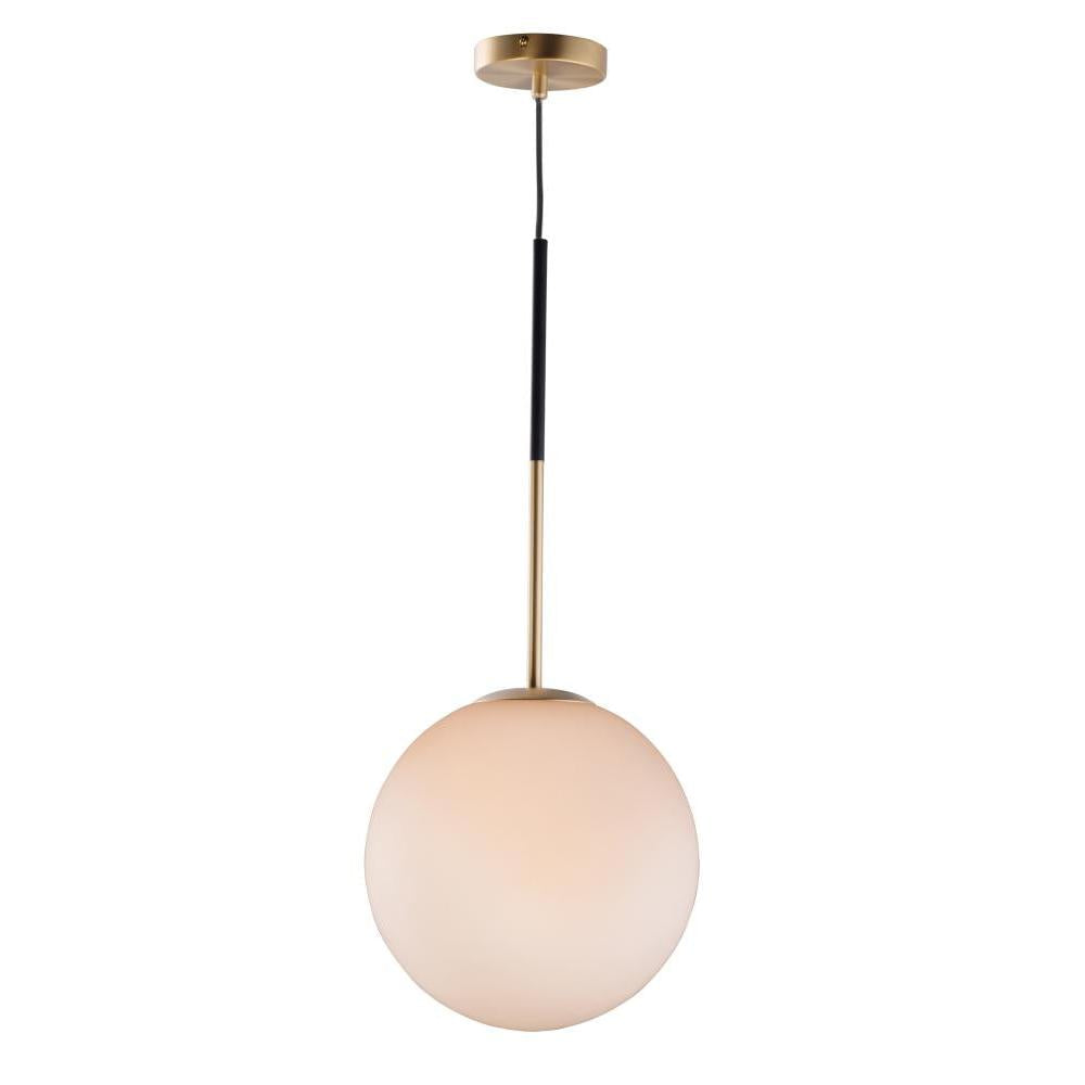 Maxim Lighting 26034SWSBRBK Vesper 11.75 Inch Semi Flush Mount Light – Satin Brass / Black