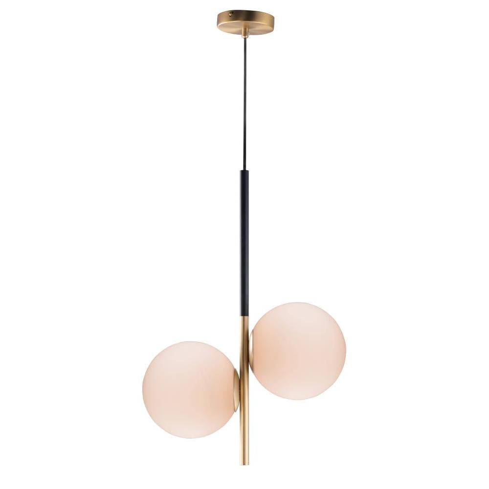 Maxim Lighting 26035SWSBRBK Vesper 9.75 Inch Semi Flush Mount Light – Satin Brass / Black