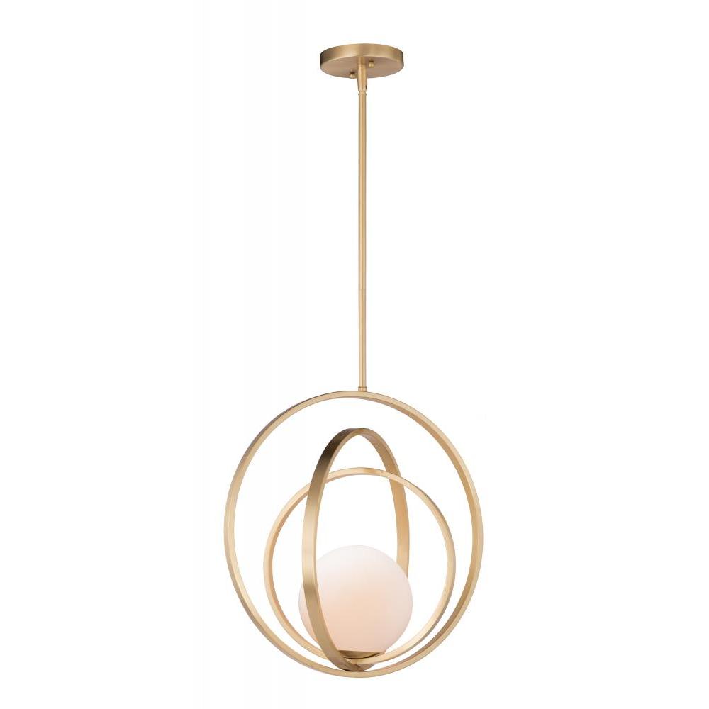 Maxim Lighting 26054SWSBR Coronet 17.5 Inch Semi Flush Mount Light – Satin Brass