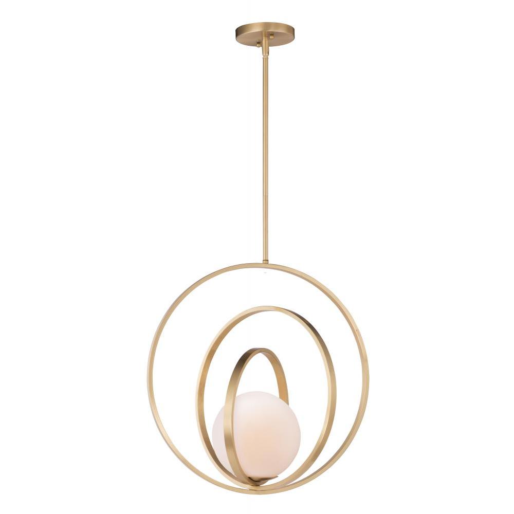 Maxim Lighting 26056SWSBR Coronet 20.5 Inch Semi Flush Mount Light – Satin Brass