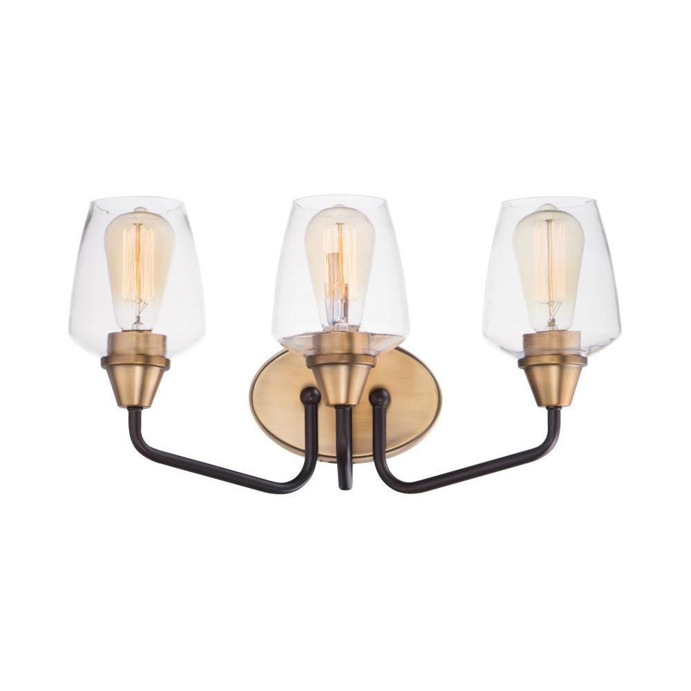 Maxim Lighting 26122CLBZAB Goblet 18 Inch Bathroom Vanity - Bronze / Antique Brass