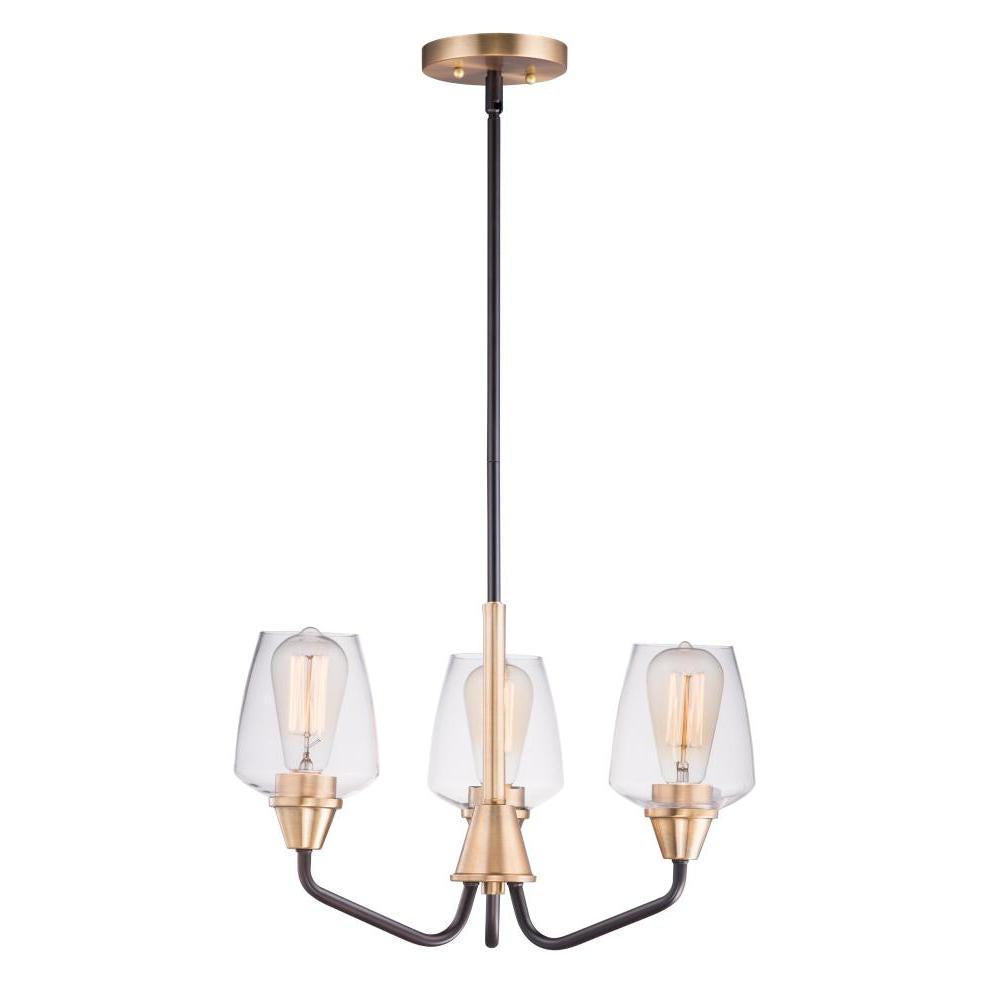 Maxim Lighting 26124CLBZAB Goblet 19 Inch Mini Chandelier – Bronze / Antique Brass