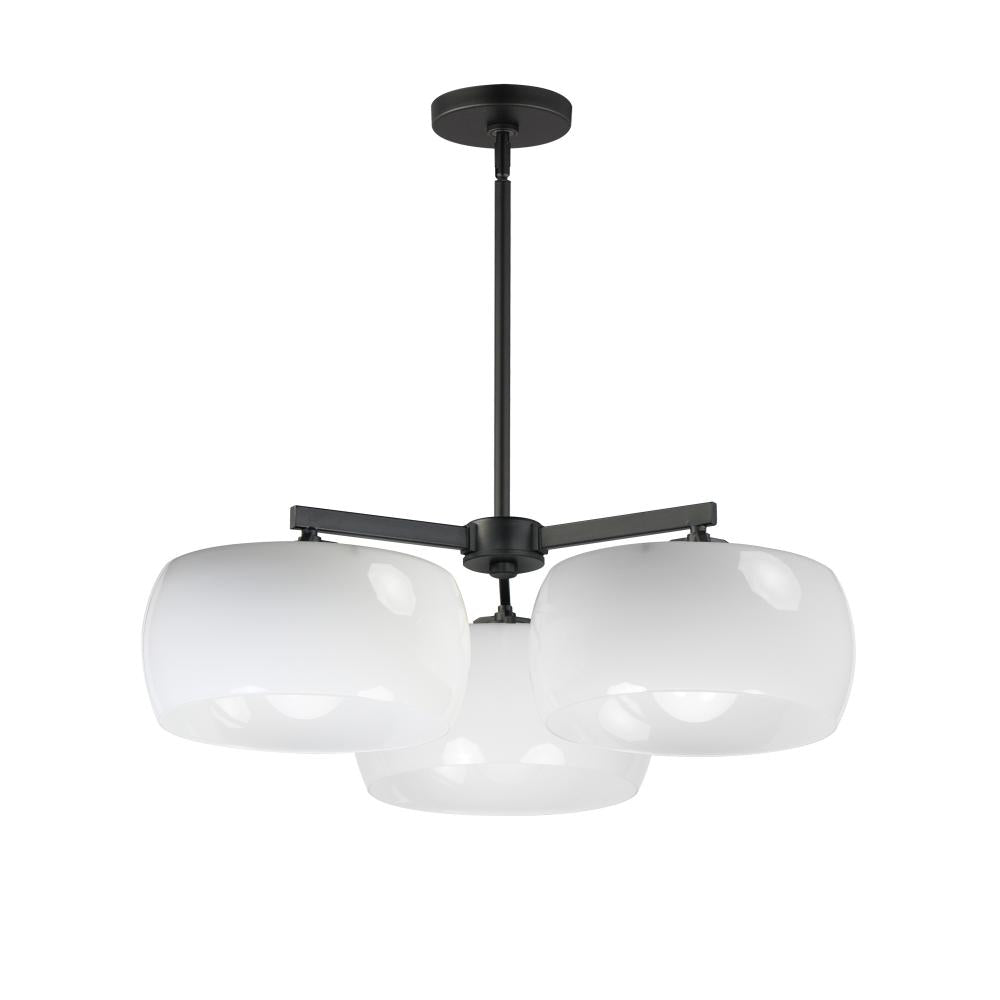 Maxim Lighting 26143WTBK Glazed 26 Inch Chandelier – White / Black