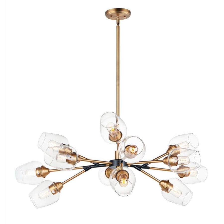 Maxim Lighting 26347CLABBK Savvy 46.25 Inch Chandelier – Antique Brass / Black