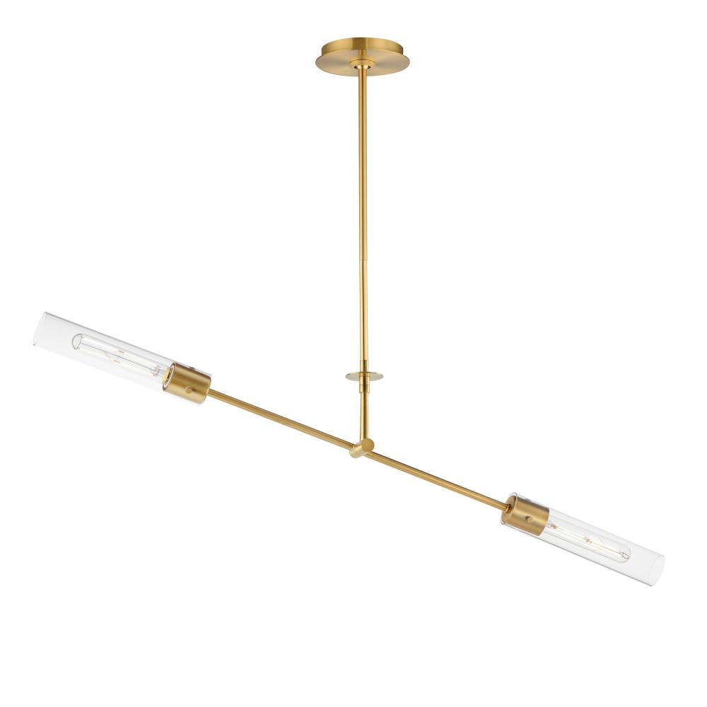 Maxim Lighting 26372CLNAB Equilibrium 42 Inch Linear Pendant – Natural Aged Brass