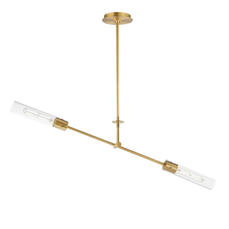 Maxim Lighting 26372CLNAB Equilibrium 42 Inch Linear Pendant – Natural Aged Brass
