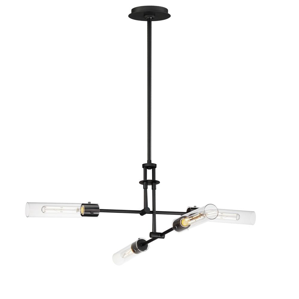Maxim Lighting 26374CLBK Equilibrium 36 Inch Semi Flush Mount Light – Black