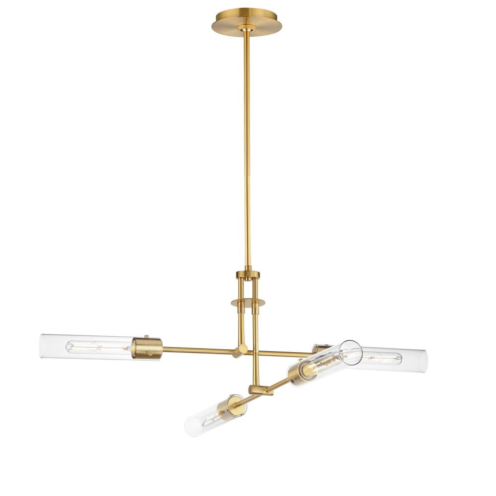 Maxim Lighting 26374CLNAB Equilibrium 36 Inch Semi Flush Mount Light – Natural Aged Brass