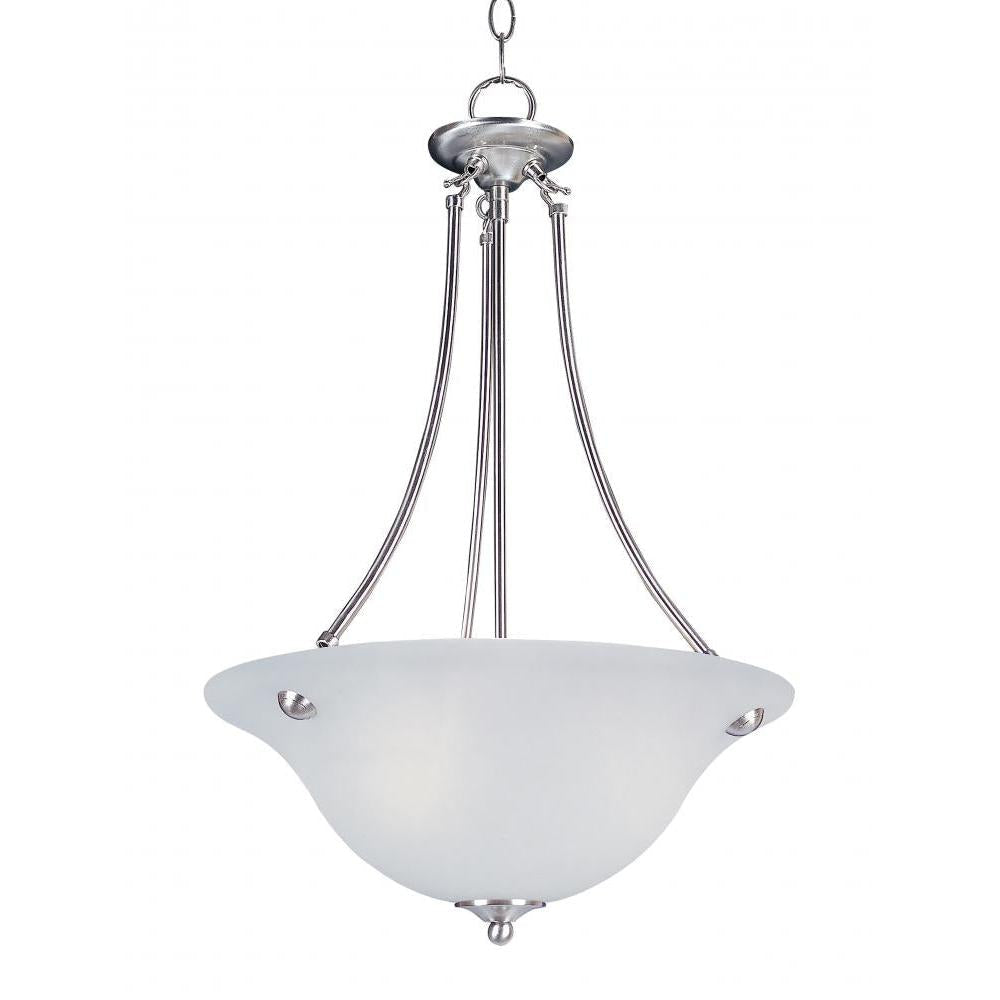 Maxim Lighting 2682FTSN Malaga 16 Inch Invert Bowl Pendant – Satin Nickel