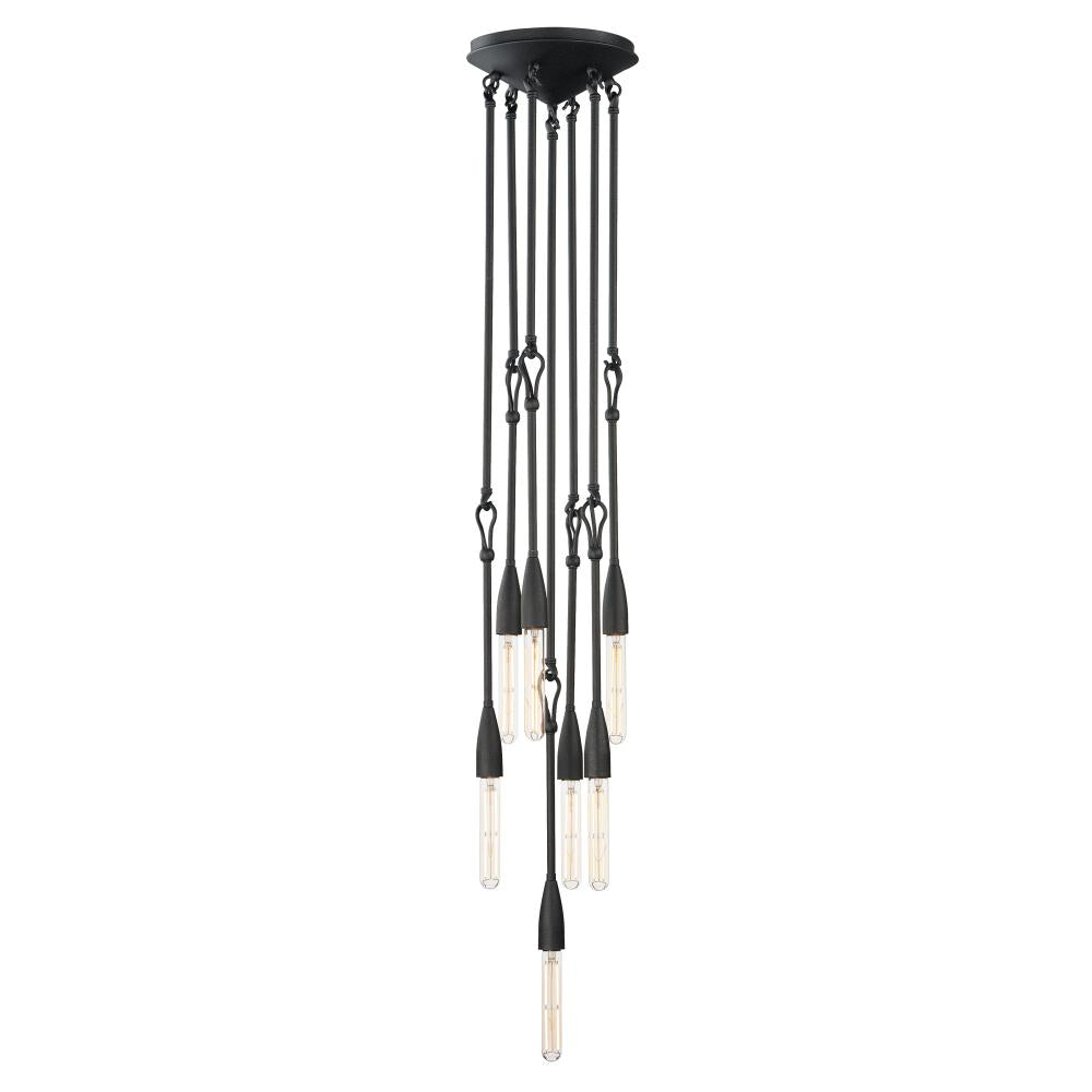 Maxim Lighting 27716AR Pioneer 10 Inch 7 Light Pendant – Anthracite