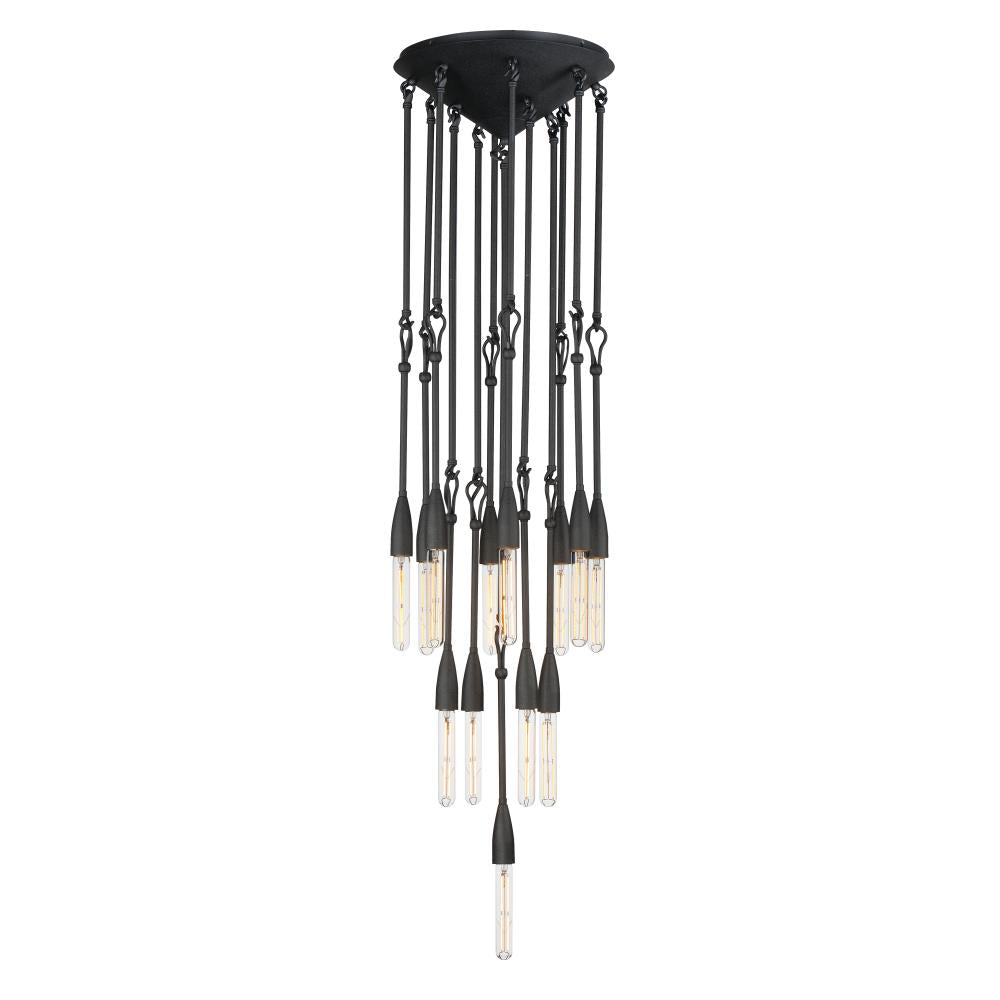Maxim Lighting 27719AR Pioneer 15 Inch 13 Light Pendant – Anthracite