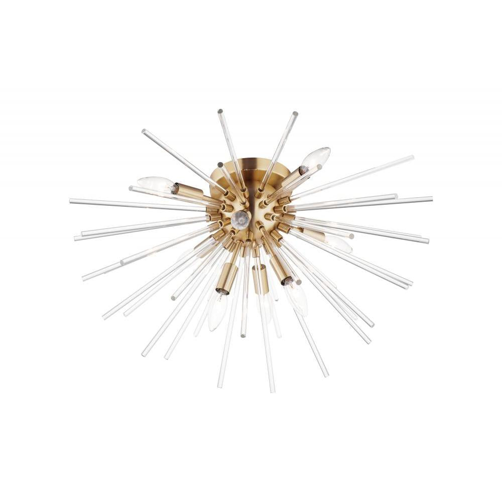 Maxim Lighting 28660CLSBR Polaris 25 Inch Flush Mount Light – Satin Brass