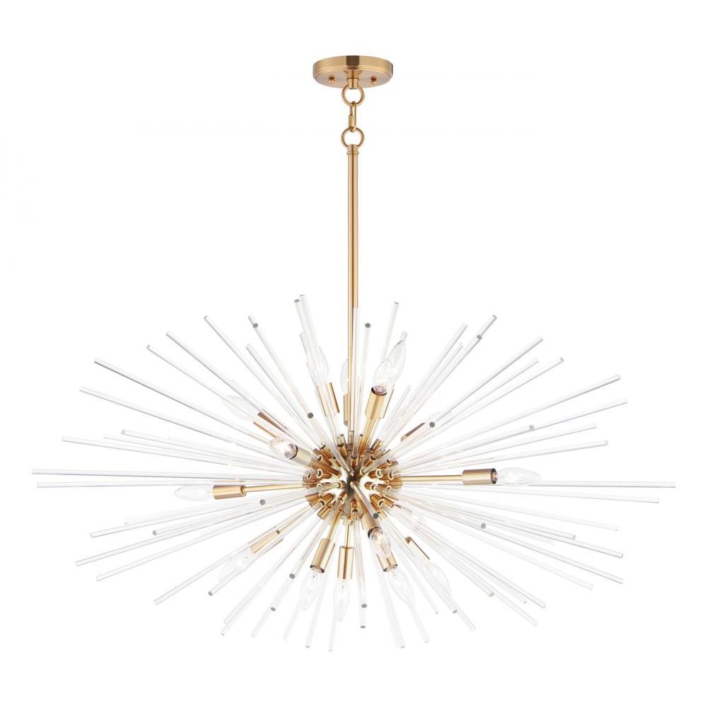 Maxim Lighting 28668CLSBR Polaris 40 Inch 16 Light Pendant – Satin Brass