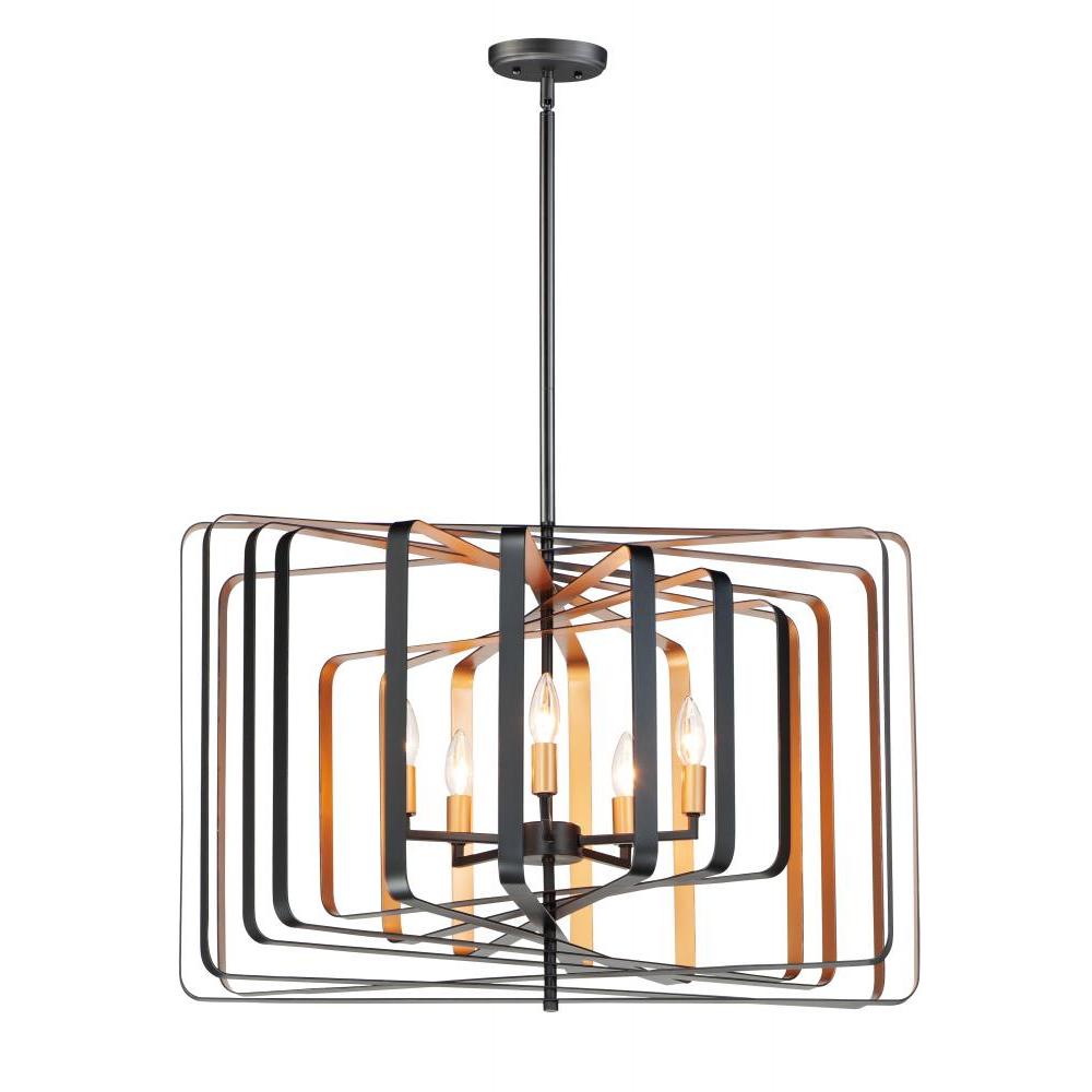 Maxim Lighting 28677BKGLD Modular 30 Inch Pendant System Base – Black / Gold