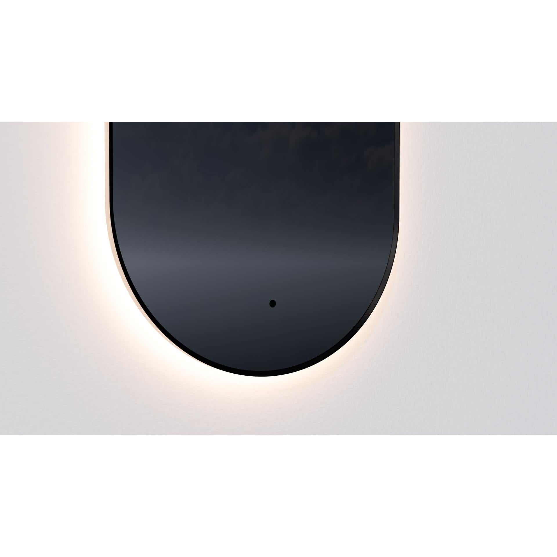 Oxygen Lighting ARGO 3-1402-15 Designer Arched Lighted Mirror 22x48 inch - Black