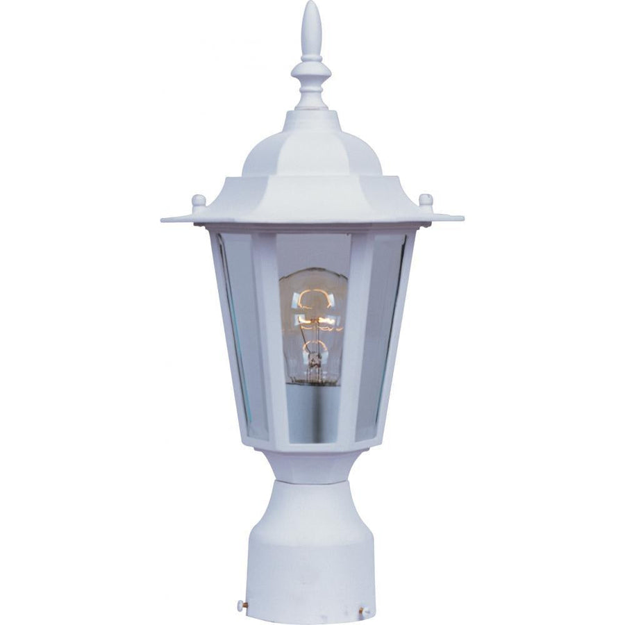 Maxim Lighting 3001CLWT Builder Cast 7 Inch Outdoor Post Lantern – White