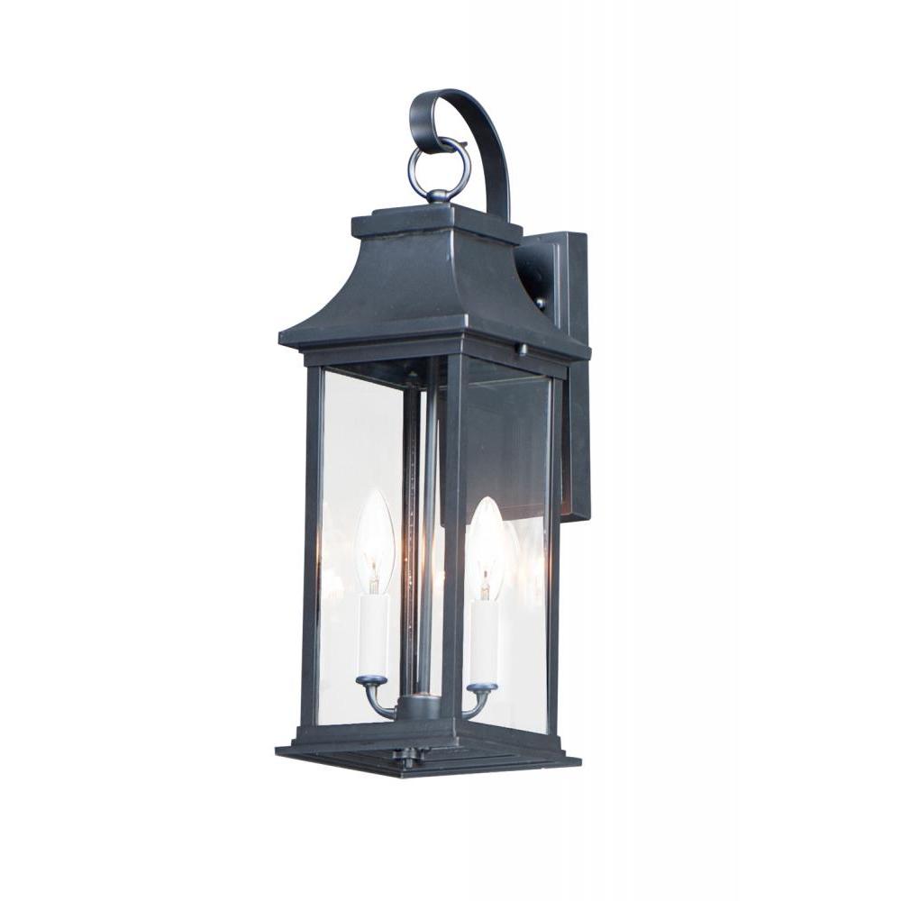 Maxim Lighting 30023CLBK Vicksburg 6.75 Inch Outdoor Wall Lantern – Black