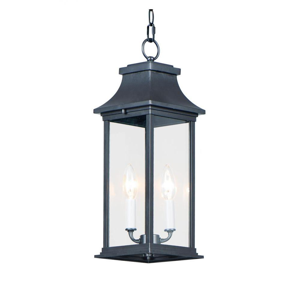 Maxim Lighting 30029CLBK Vicksburg 6.75 Inch Outdoor Hanging Lantern – Black