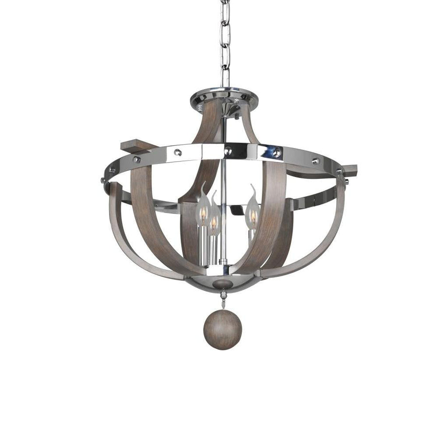 Sharlow 20 Inch Semi Flush Mount – Chrome – 300440CH
