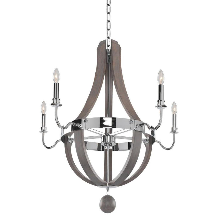 Sharlow 31 Inch Chandelier – Chrome – 300482CH