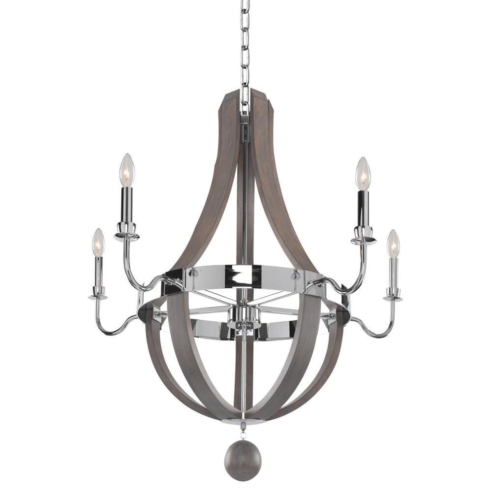 Sharlow 31 Inch Chandelier – Chrome – 300482CH