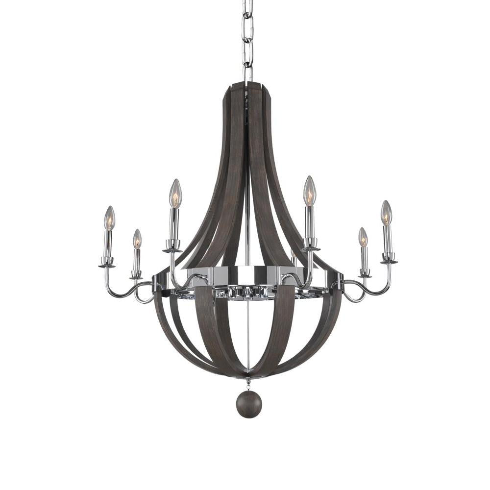 Sharlow 36 Inch Chandelier – Chrome – 300484CH