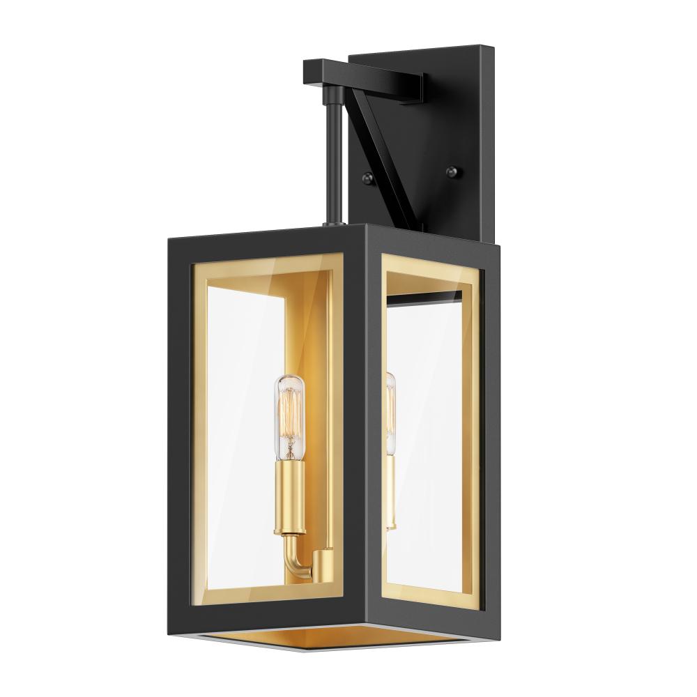 Maxim Lighting 30054CLBKGLD Neoclass 7 Inch Outdoor Wall Lantern – Black / Gold