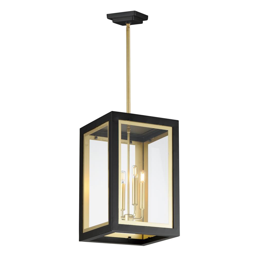 Maxim Lighting 30058CLBKGLD Outdoor 12 Inch Pendant – Black / Gold