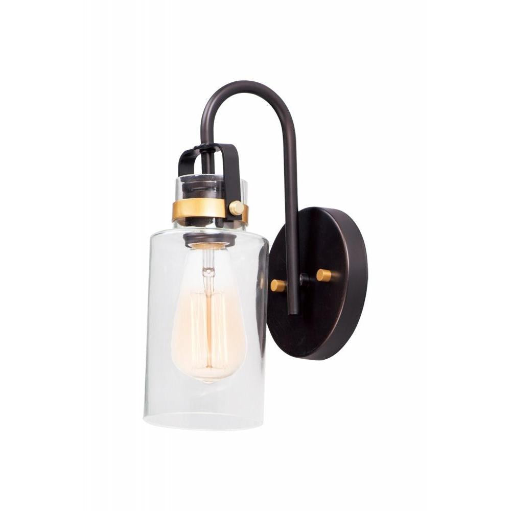 Maxim Lighting 30170CLBZGLD Magnolia 5 Wall Sconce - Bronze / Gold