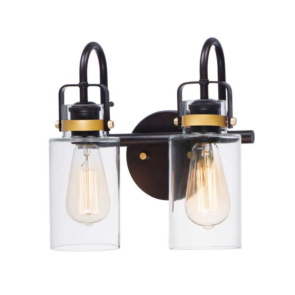 Maxim Lighting 30171CLBZGLD 11 Inch 11 Bathroom Vanity - 11 Inch Bathroom Vanity Light – Bronze / Gold