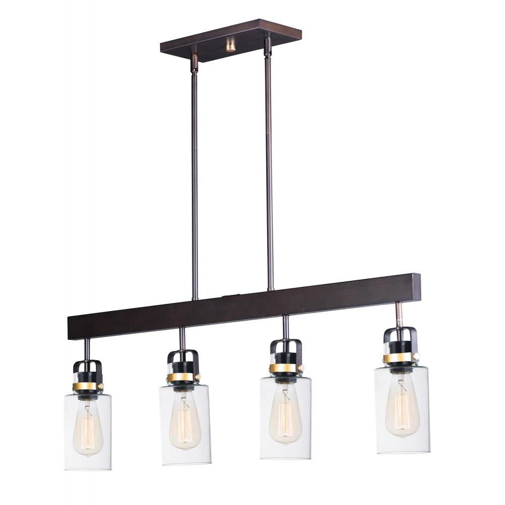 Maxim Lighting 30176CLBZGLD Magnolia 36 Inch Linear Pendant – Bronze / Gold