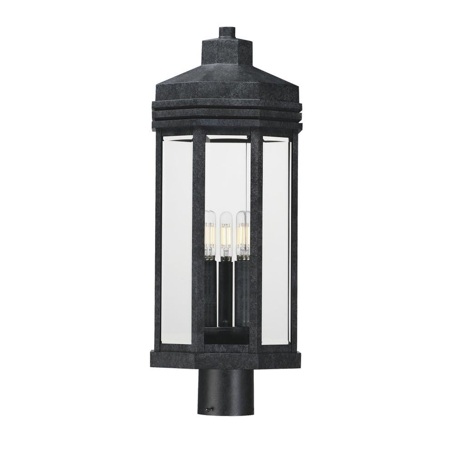 Maxim Lighting 30220CLBKP Wright 9 Inch Outdoor Post Lantern – Black Patina