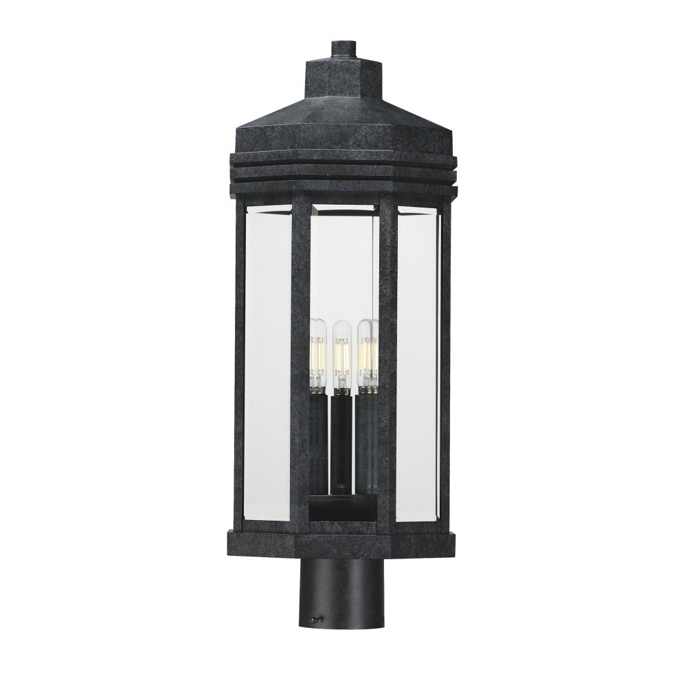 Maxim Lighting 30220CLBKP Wright 9 Inch Outdoor Post Lantern – Black Patina