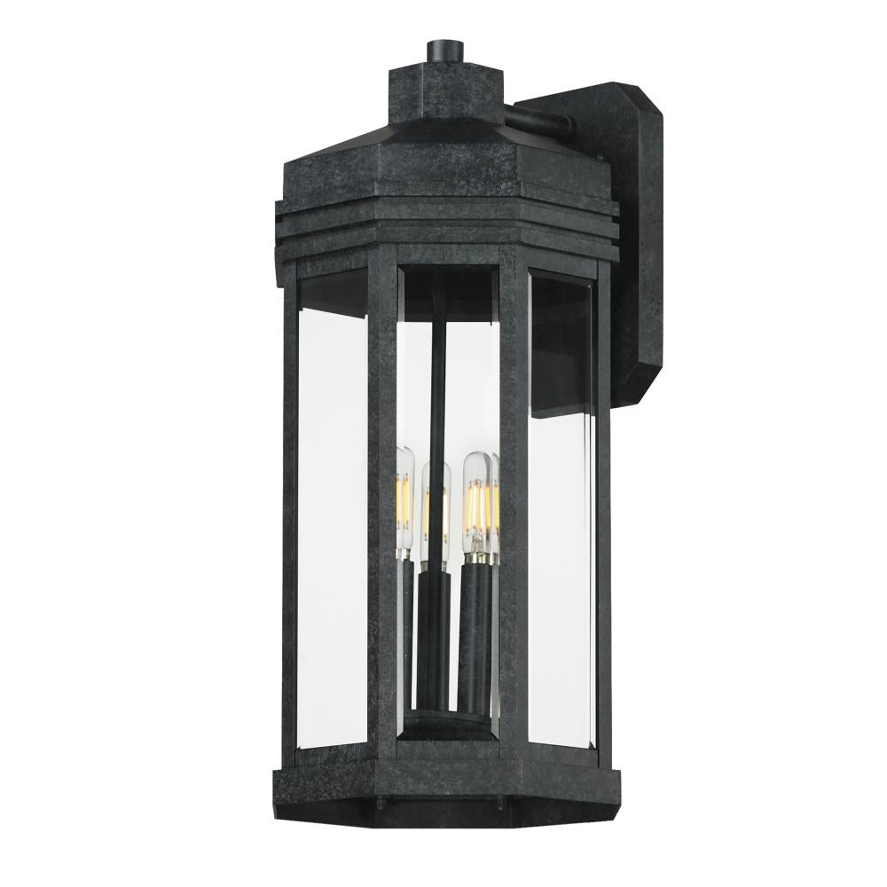 Maxim Lighting 30224CLBKP Wright 9 Inch Outdoor Wall Lantern – Black Patina